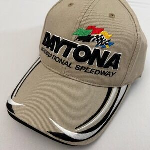 Daytona International Speedway Tan Baseball Cap Adult Adjustable Embroidered NEW